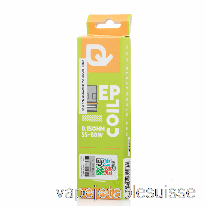 Vape Suisse Eleaf Ep Bobines De Remplacement Bobines 0,15ohm Ep